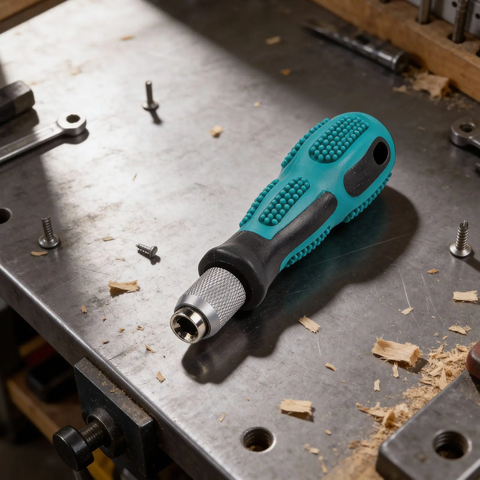 1Pc Self-Locking Screwdriver Handle For 1/4 Inch Bits Non-Slip Rubber Grip Quick Release Tool For Home And Auto Repair