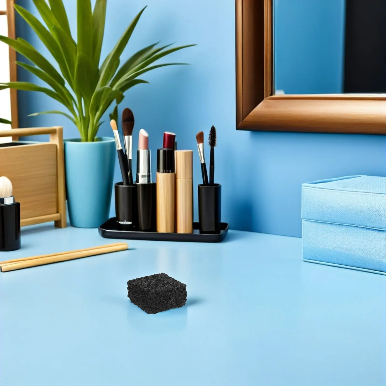 

2Pcs Black Volcanic Stone Diffuser Natural Lava Rock Aromatherapy Stones Passive Essential Oil Diffuser for Home Office Yoga