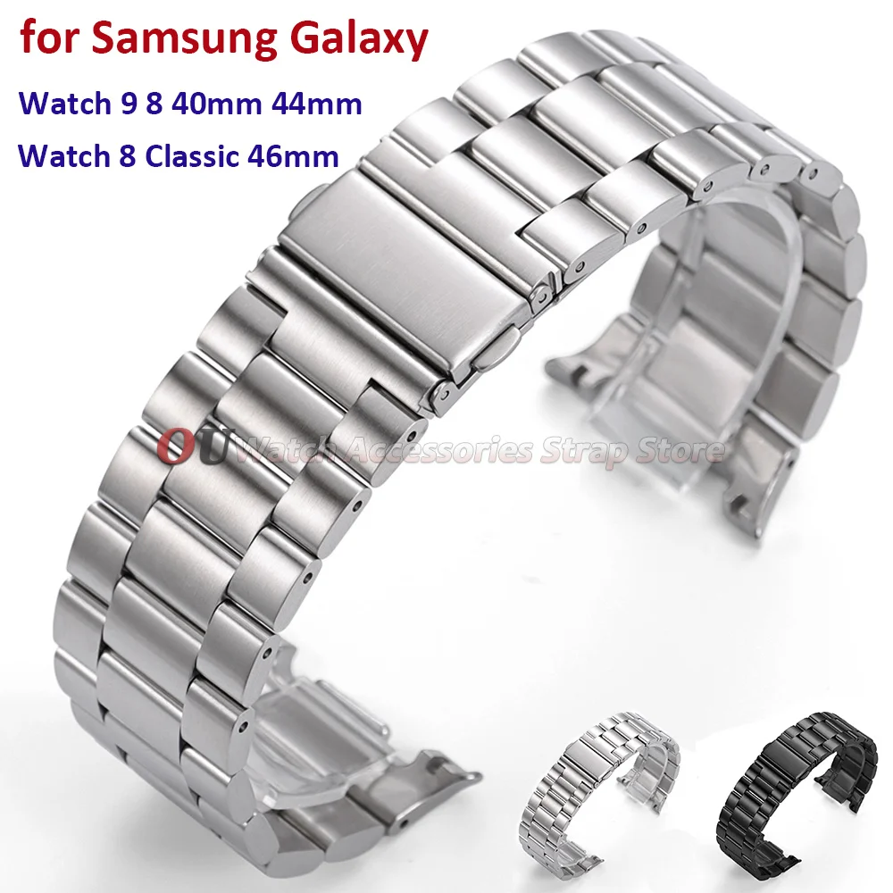 No Gaps Metal Band for Samsung Watch 9 8 44mm 40mm Stainless Steel Strap for Samsung Galaxy Watch 8 Classic 46mm Correa Bracelet