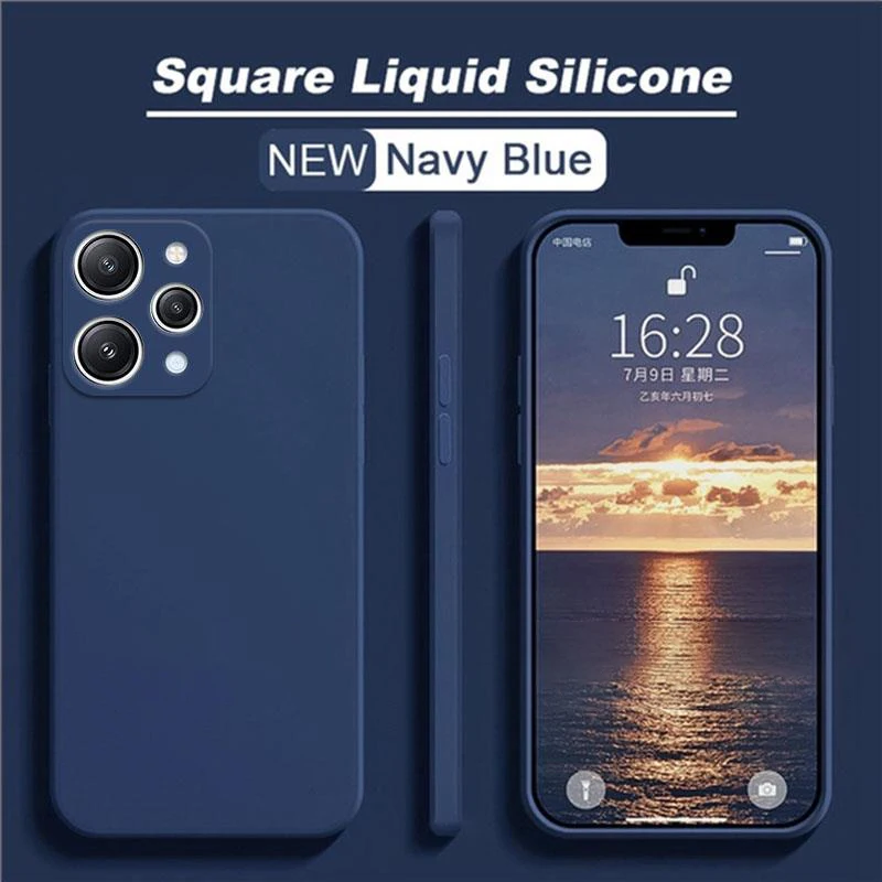 Für Xiaomi Redmi 12 4G Fall Flüssigkeit Silikon Plain Gummi Funda Schutz Fall Für Redmi 12 Abdeckung Für Redmi 12 fall – Detail 2