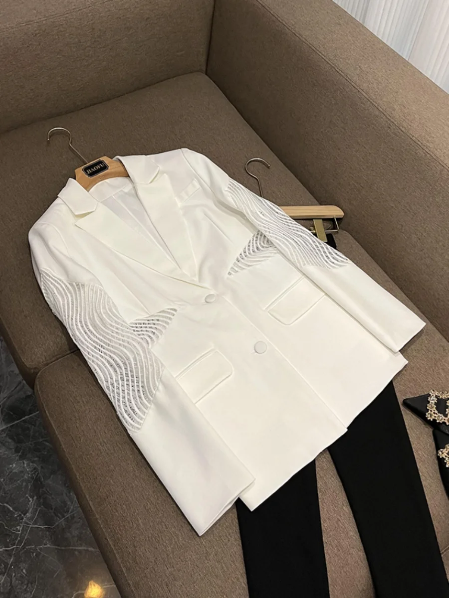 

Ele Commuter Sle Маленький костюм Зимний уникальный дизайн Кружева Цвет Jaet Длинный све Хлопковый женский костюм