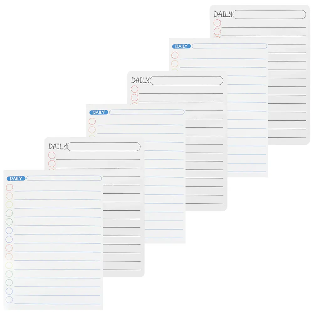 

6 Sheets Magnetic Whiteboard Weekly Planner Board for Home Refrigerator Dry Erase Schedule Reminder Memo Notes Planning Calendar
