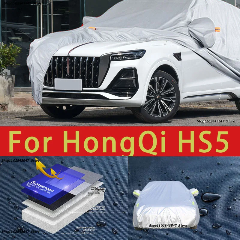 

For Hongqi HS5 Car protective cover, sun protection, cooling protection, car clothing, car paint protection auto