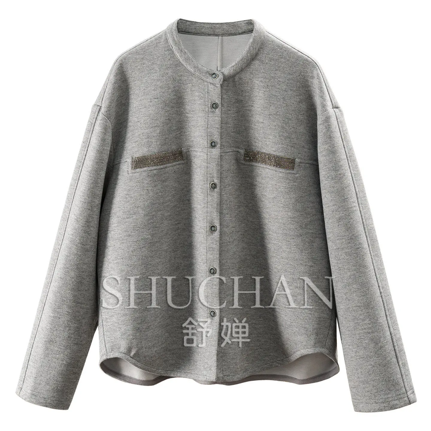 Simple and Quality Loose Beads with Wool Small Turtle Back Short Coat Women's F113  Clothes for Women