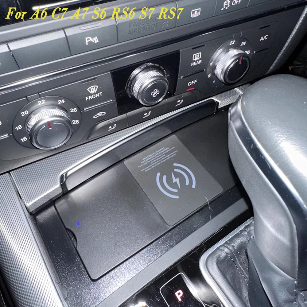 

Быстрое зарядное устройство для телефона A6 C7 A7 S6 RS6 S7 RS7 2011-2018, держатель-подставка для мобильного телефона, беспроводная зарядка, USB, быстрая зарядка, внутренняя отделка