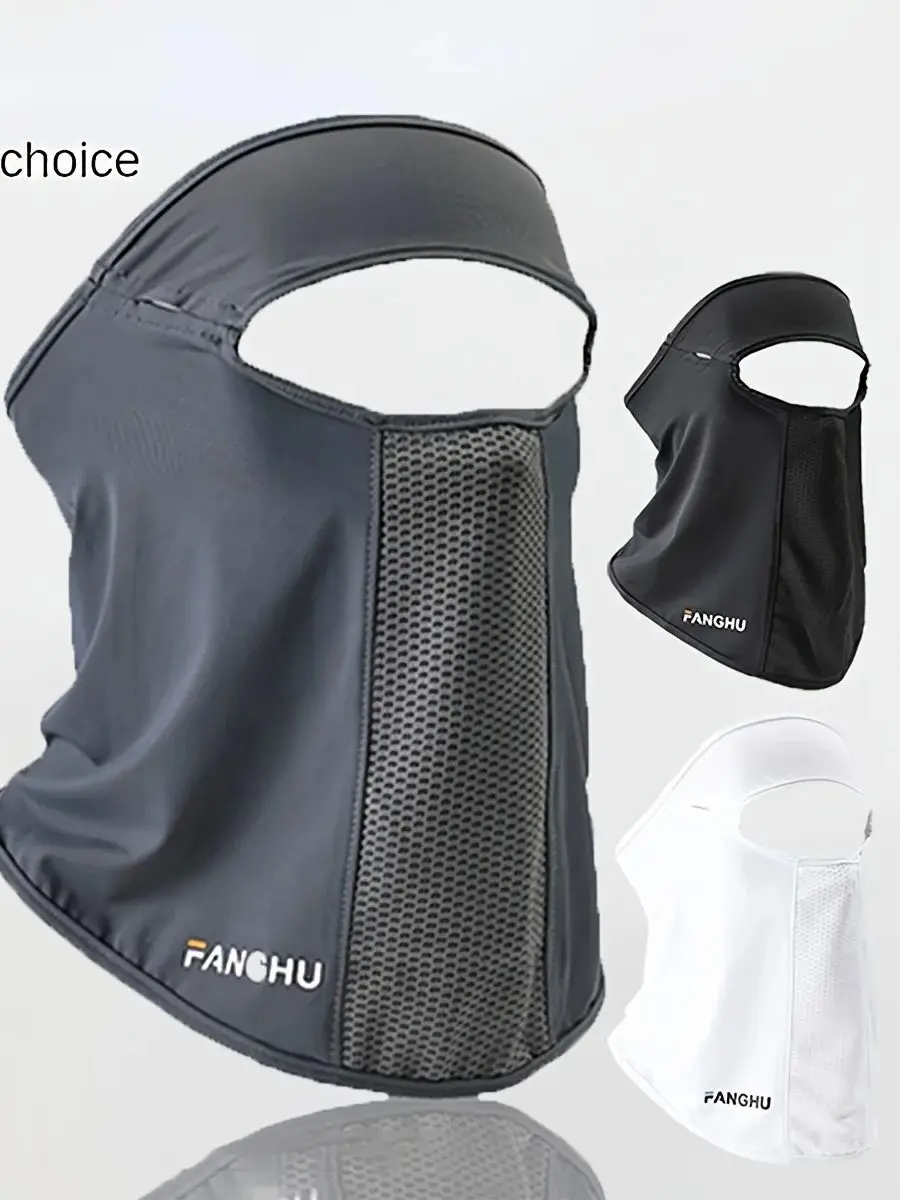 AliExpress WRELS Summer Ice Silk Mask Anti-UV Sunscreen Neck Protection Eyeglass Hole Face Veil Hiking Cycling Fishing Cooling Full Face Cover