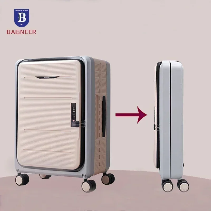 Valigia da viaggio carry-ons ruote Spinner per bagagli 20 "Trolley pieghevole Set di valigie per le vacanze pacchetto Password Anti-caduta