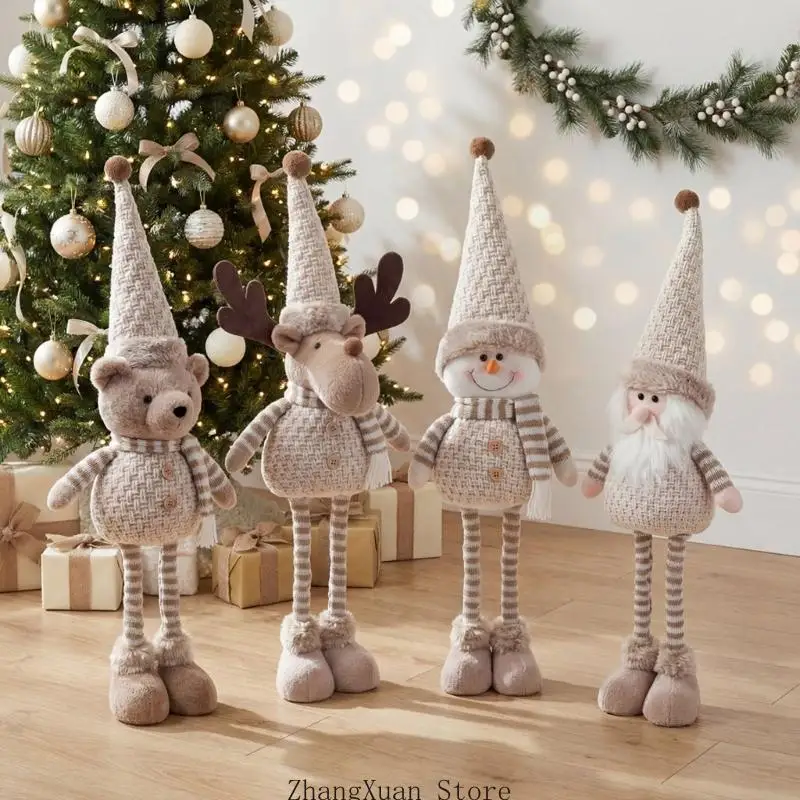 Weihnachtsfigur für den Innenbereich mit langen gestreiften Beinen, weich aussehender Oberfläche und gemusterter Form für die – Detail 4