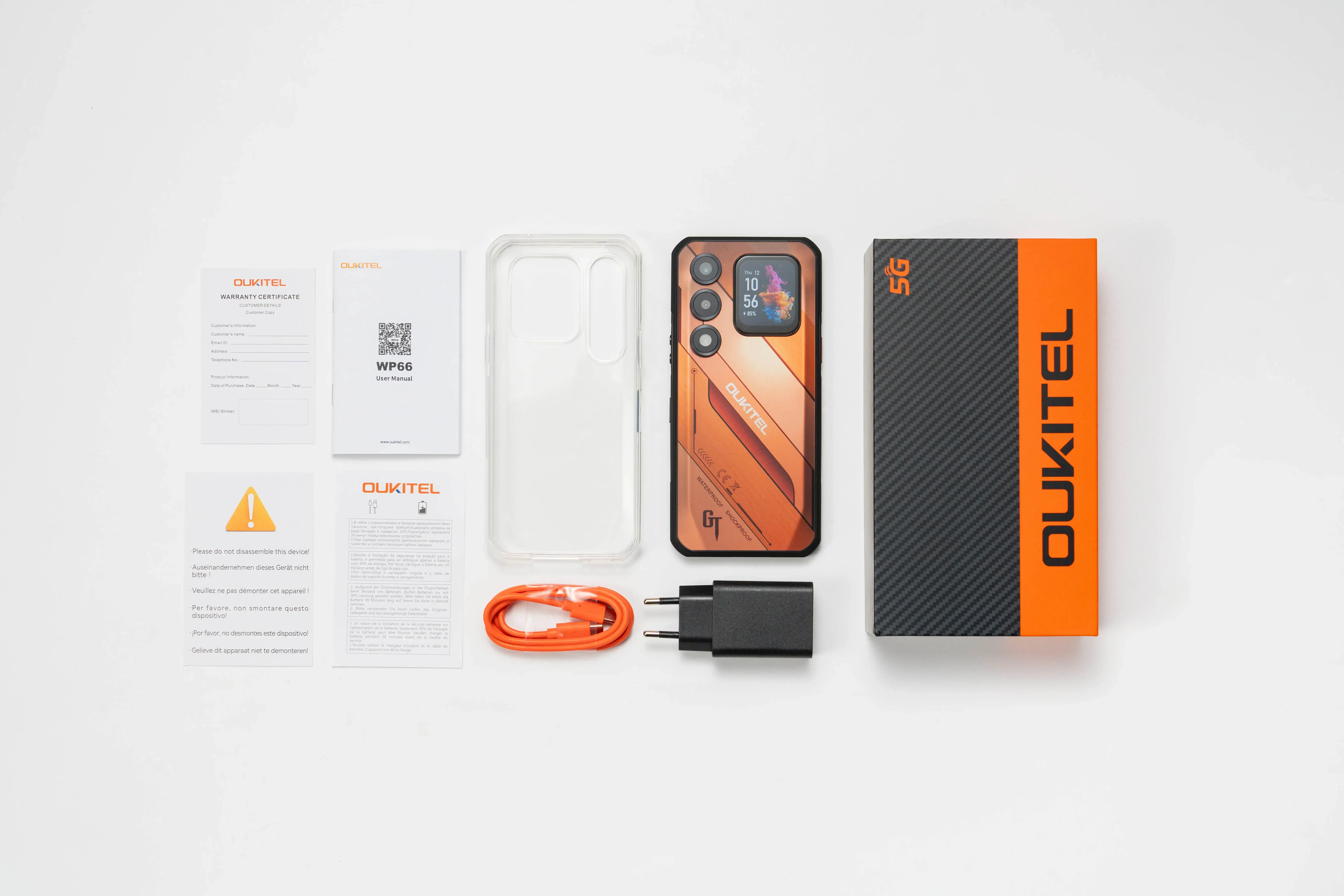 [Shipping From Poland] Oukitel WP66 Ultra-slim Rugged Smartphone, 36GB(12+24) RAM+512GB ROM, Dual Screen with Auxiliary Secondary Display, Dimensity 7000 5G Chipset, 6.6" FHD+ 120Hz Screen, 11000mAh Big Battery, 100MP Main Camera, 33W Fast Charging