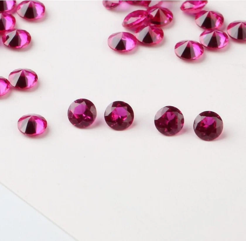 500pcs/bag AAAAA Synthetic Corundum Stone Loose Beads 1-3mm Round Ruby High Temperature Resistance for Make Jewelry Watches