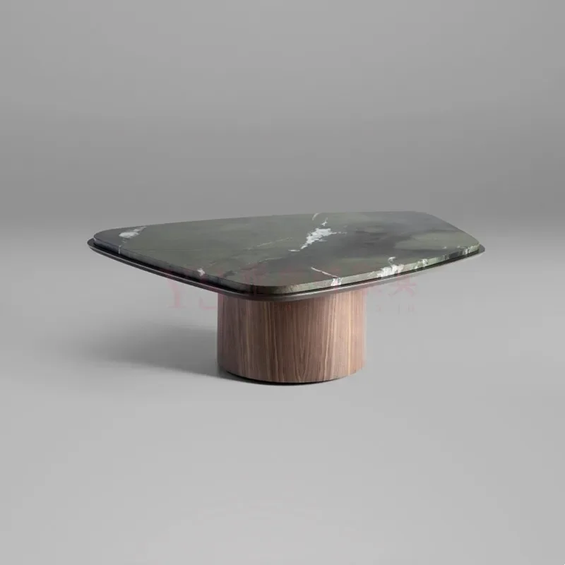 TT simple solid wood art special-shaped irregular coffee table sales department exhibition hall reception tea table