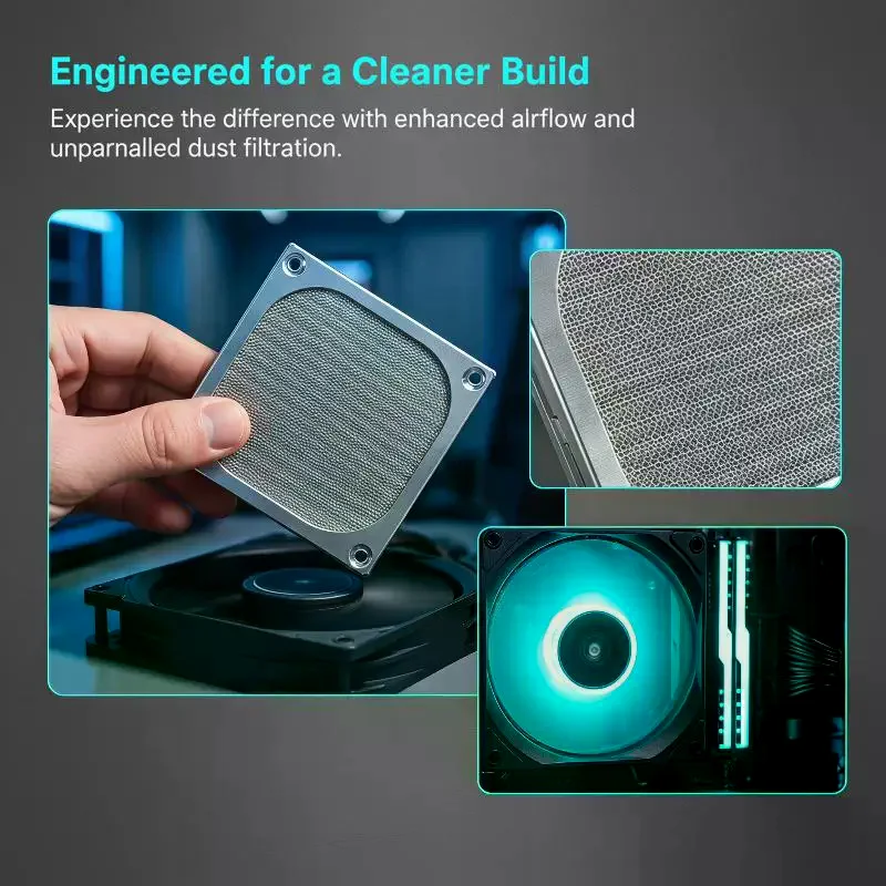 Durable Metal Mesh Fan Dust Cover Dustproof Heat Dissipation Filter Guard 6/8/9/12cm for Server Case Cooling System