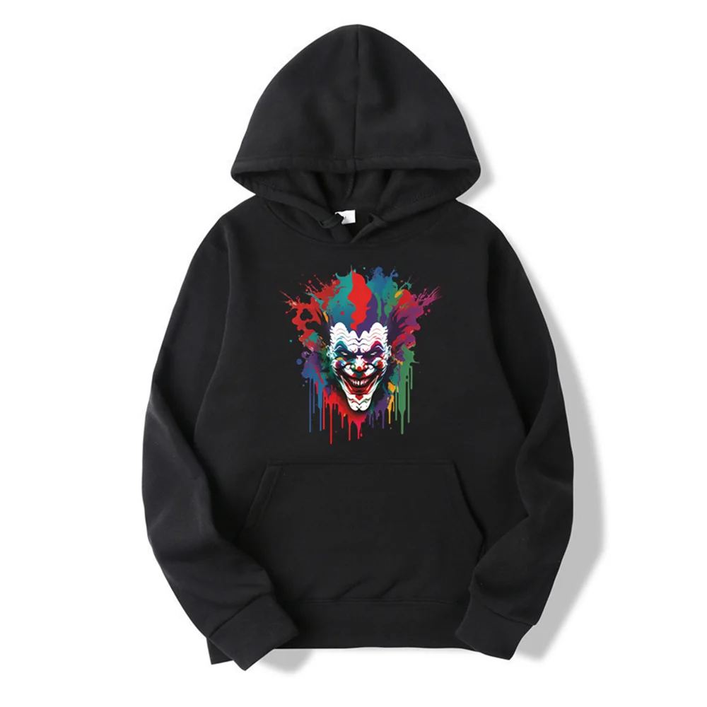 Sudadera con capucha para hombre y mujer sudadera de lana con gotham joker smiley estampado hip-hop streetwear otoño novedades p