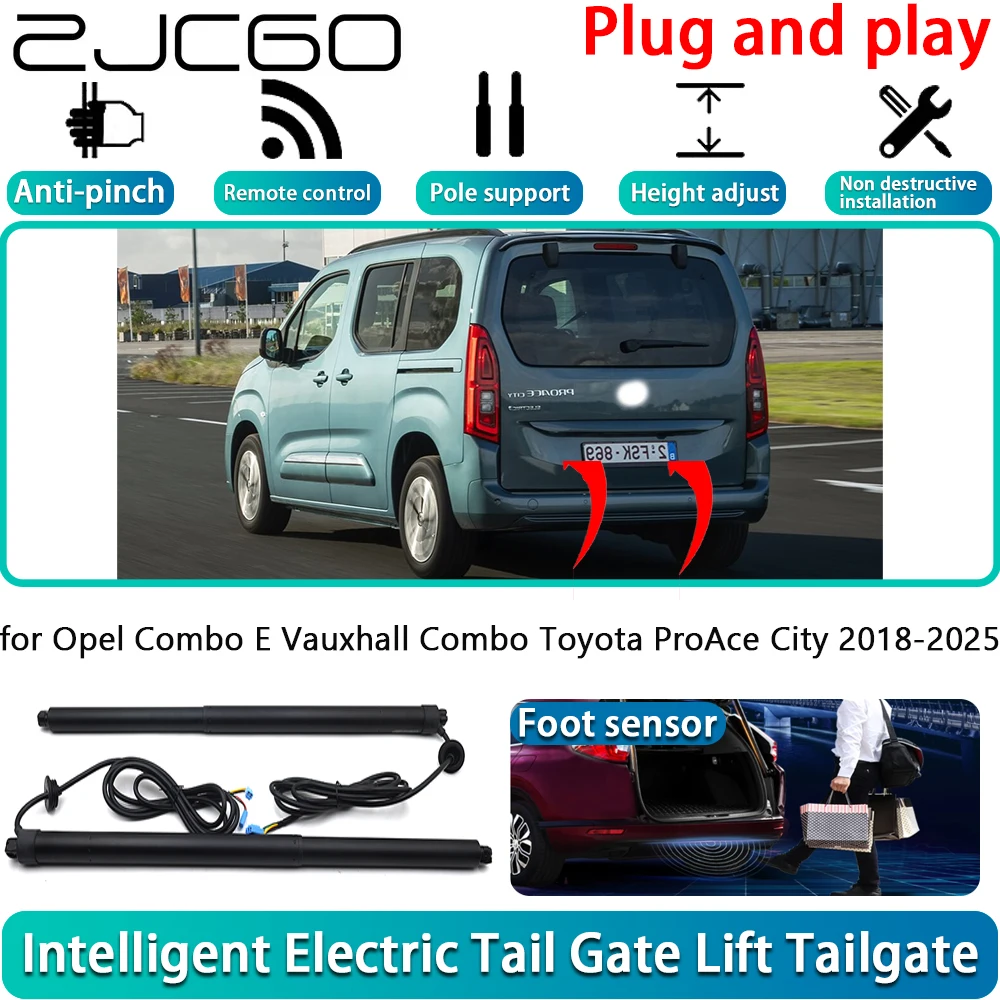 

for Opel Combo E Vauxhall Combo Toyota ProAce City 2018-2025 Electric Powered Tailgate Power Liftgate Automatic Tailgate System