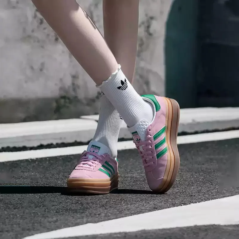 Adidas Clover Training Shoes for Women - GAZELLE - Vintage Low-top Thick-soled Casual Shoes IE0420