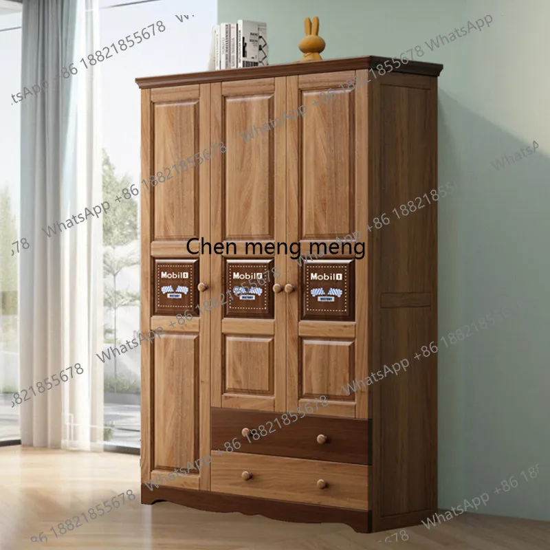 Dust Proof Vintage Wardrobes Orgnizer Aesthetic Display Clothes Wardrobe Bedroom Wooden Modern Armario De Ropa Bedroom Furniture