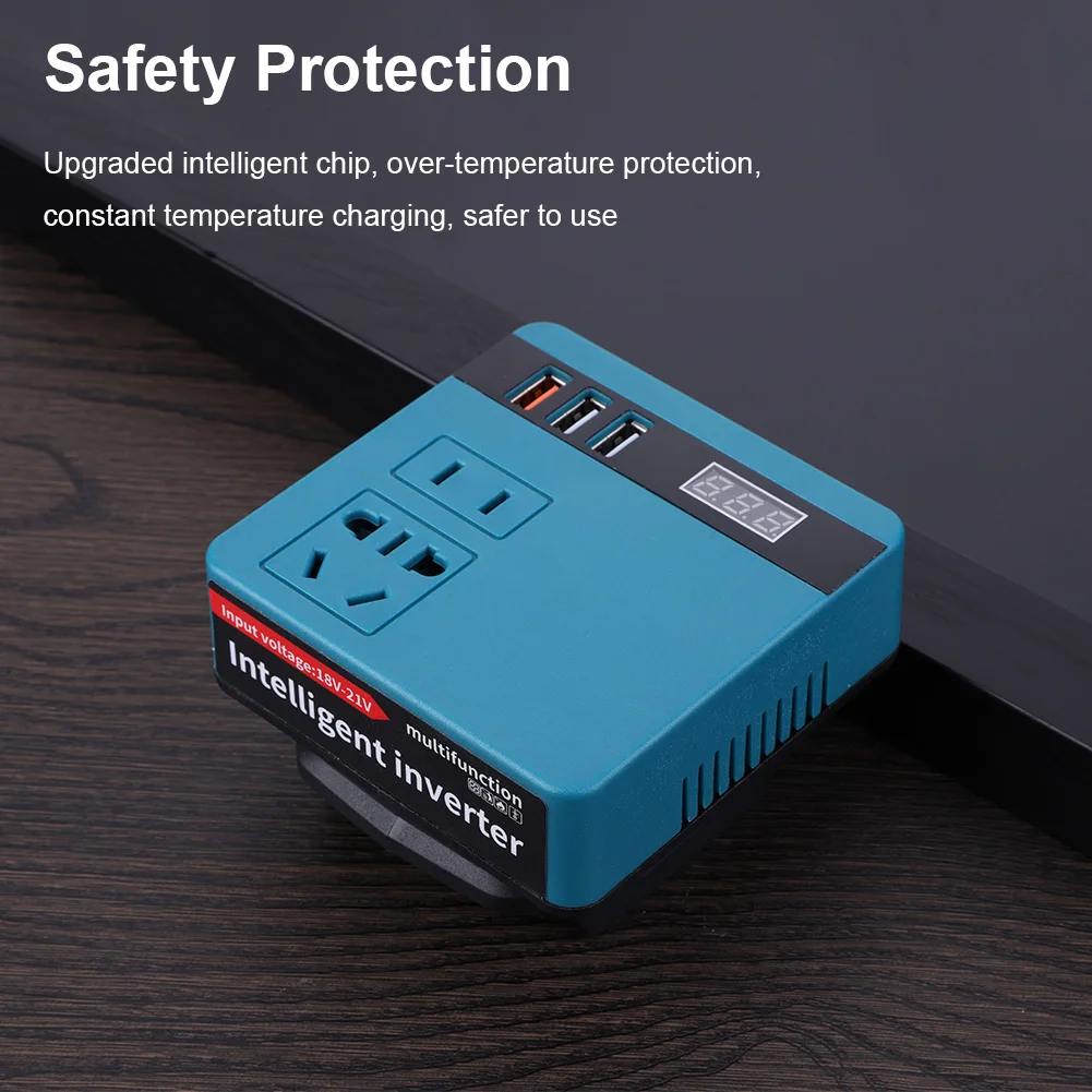 120W For MT Lithium Battery Inverters DC18-21V To AC 220V Battery Inverter Electric Tools Outdoor Emergency Operation Inverters