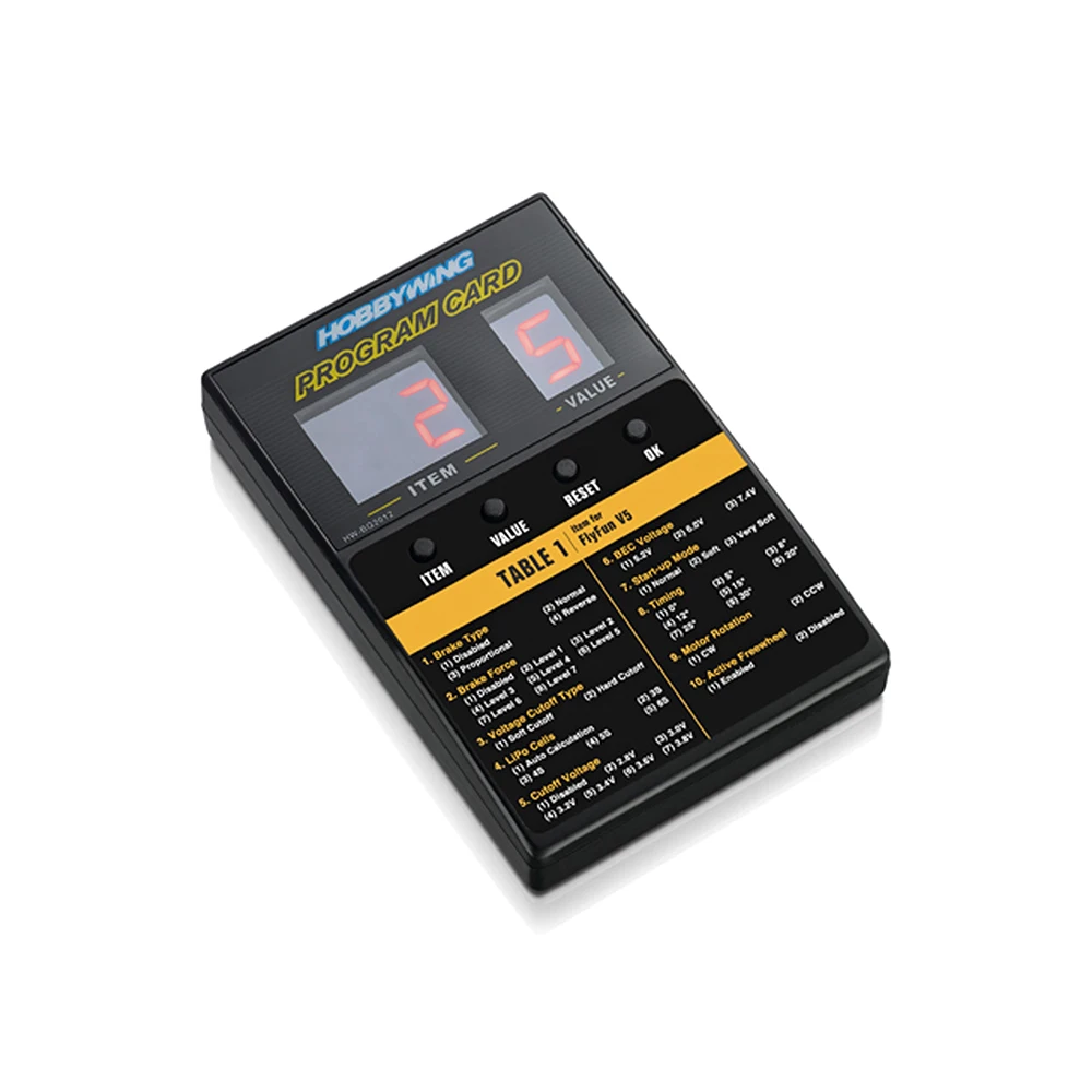 Hobbywing ESC LED 프로그램 카드 박스 Skywalker V2 Platinum FlyFun XERun EzRun QuicRun 시리즈 RC 자동차 부품용