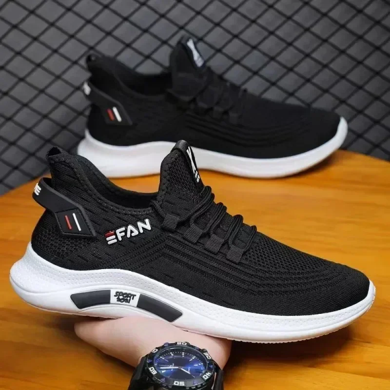 A Spring White Casual Shoes Breathable Non-slip Walking Sneakers Men Shoes Outdoor Comfortable Fashion Lace Up Running Shoes image 5