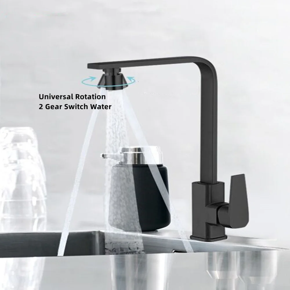 New Black Dual Mode Aerator 360° Swivel Faucet Extender Sink Booster Tap Bubbler Anti Splash Filter Nozzle Kitchen Accessories