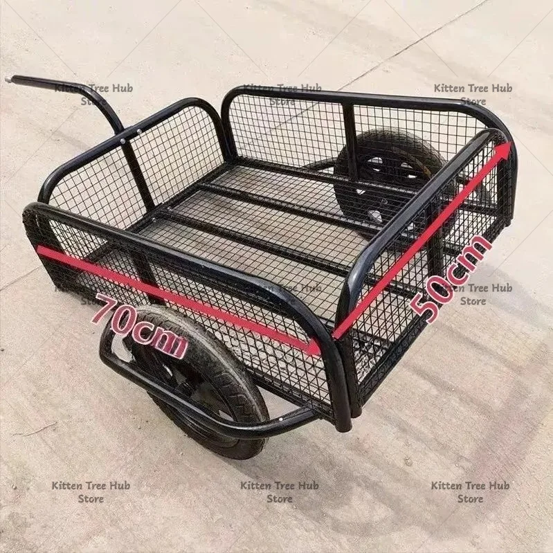 Outdoor Cart, for Electric Bicycle, Rear Mounted Small Trailer, Stall for Cargo, Camping, Fishing, Tricycle