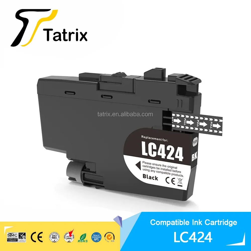 Cartucho de tinta para impresora, recambio de tinta Compatible con Brother DCP-J1200DW, LC424, LC424BK, LC424C, LC424M, LC424Y