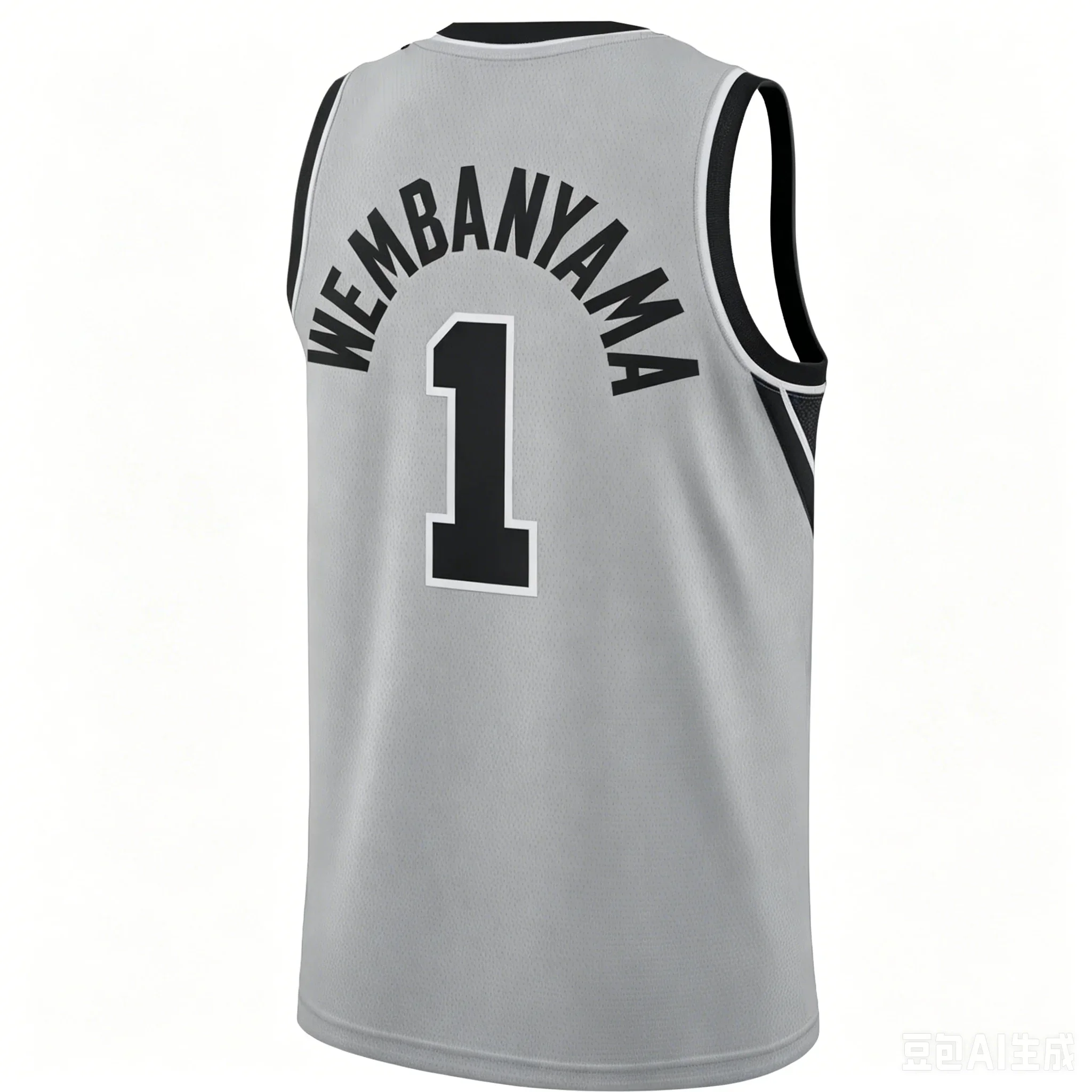 Unisex Ärmelloses Basketball-Trikot Weiß-Schwarzes Farbblock-Netz-Tanktop mit Rücken-Buchstaben- und Zahlen-Print Sportweste – Detail 6