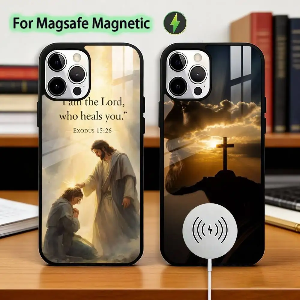 

Verses Belief J-Jesus Bible Phone Case For iPhone17,16,15,14,13,12,11 Plus,Pro Magnetic For Magsafe Wireless Charging