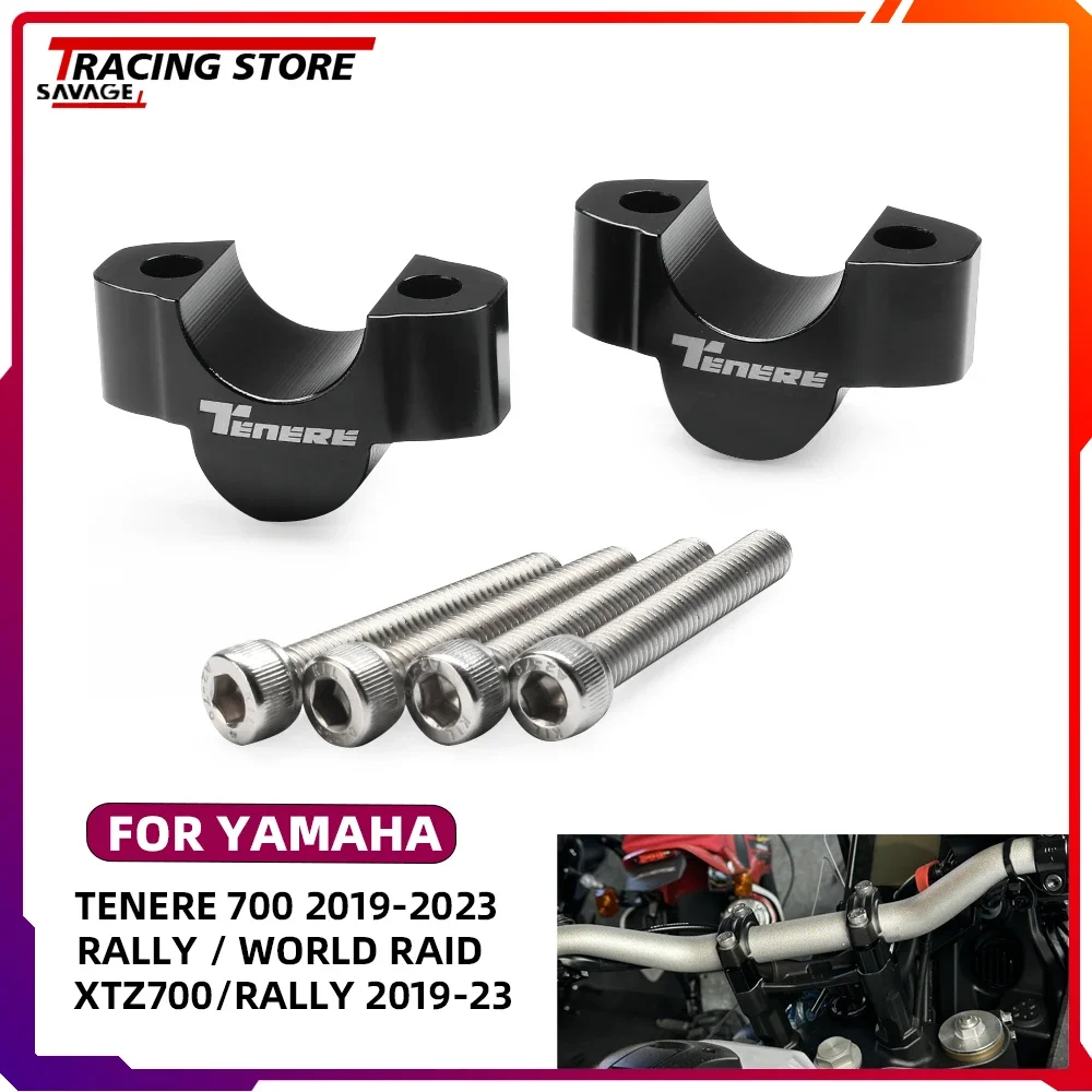 

For YAMAHA Tenere 700 XTZ700 RALLY World Raid Motorcycle Handlebar Riser Bar Mount Heightening Clamp 2019-2023 T7 Accessories