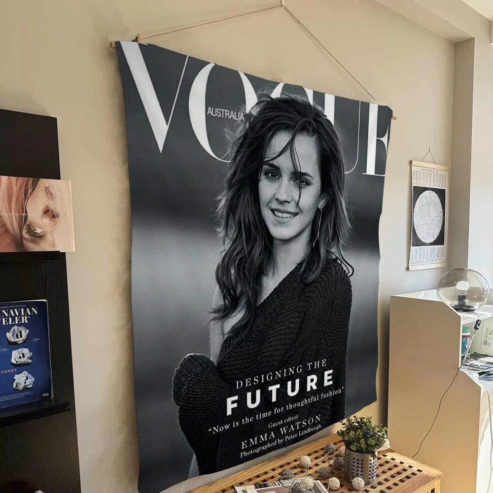 الممثلة E-Emma Watsons DIY نسيج الجدار لغرفة المعيشة ديكور المنزل النوم جدار ديكور فني