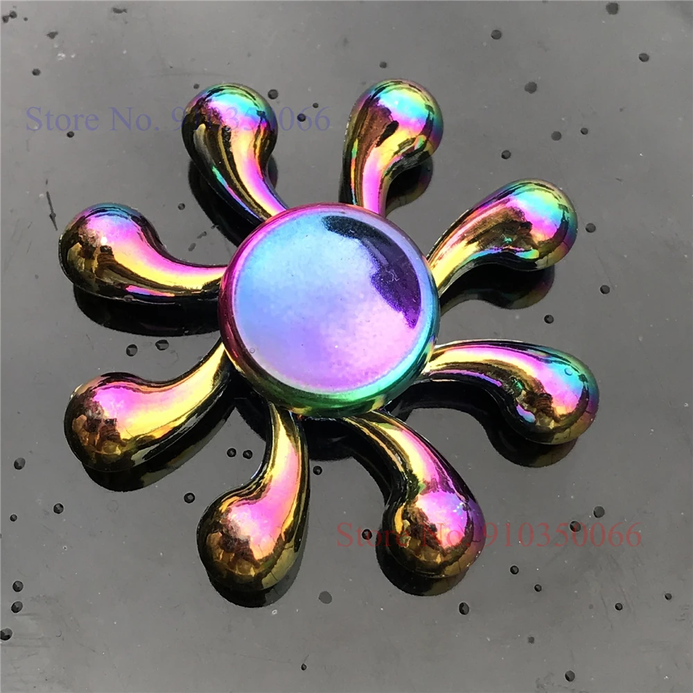 Brinquedo de metal colorido fidget spinner para crianças adultas anti-ansiedade adhd alivia o estresse criativo dedo spinner menino presente de