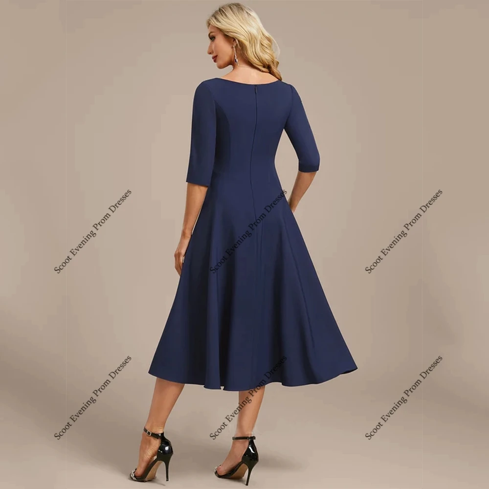 فساتين أم العروس نصف كم مع شيفون 3/4 كم فساتين حفلات الزفاف للنساء 2025 صيف جديد رداء السهرة