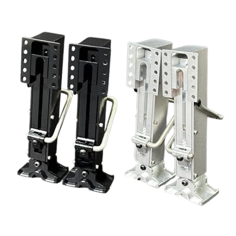 

1 Pair Metal Black Support Leg for 1/14 Tamiya RC Truck 40 Feet Trailer Semi Trailer DIY Parts