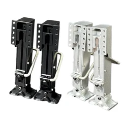1 Pair Metal Black Support Leg for 1/14 Tamiya RC Truck 40 Feet Trailer Semi Trailer DIY Parts