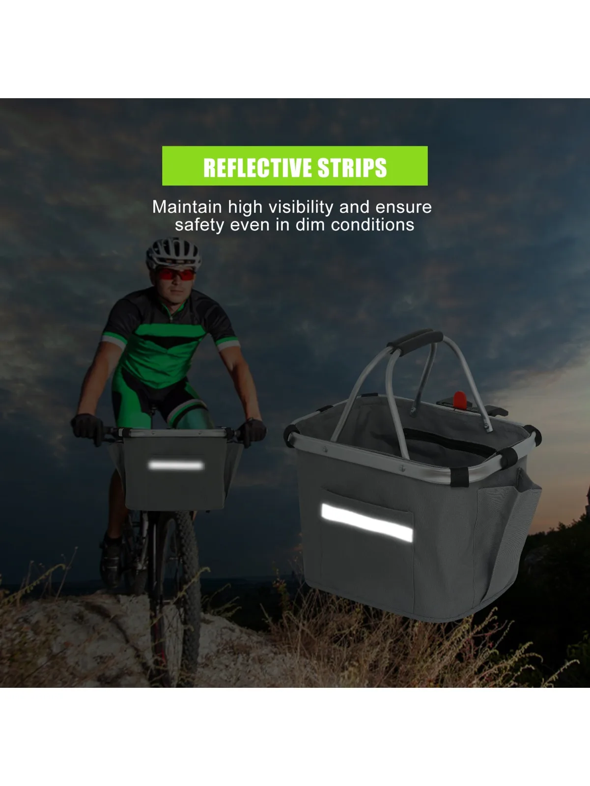 AliExpress LIXADA Lixada Bike Basket Bicycle Handlebar Front Basket Pet Carrier Bag for Shopping Commuting