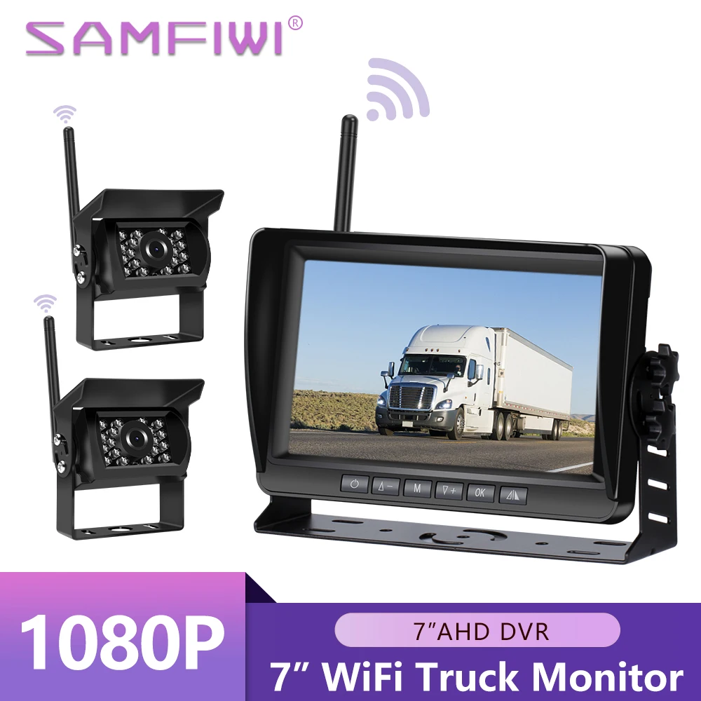 

7inch WIFI Truck Monitor Display wireless 1camera/2camera reversing Camera screen for car monitor for auto Truck RV