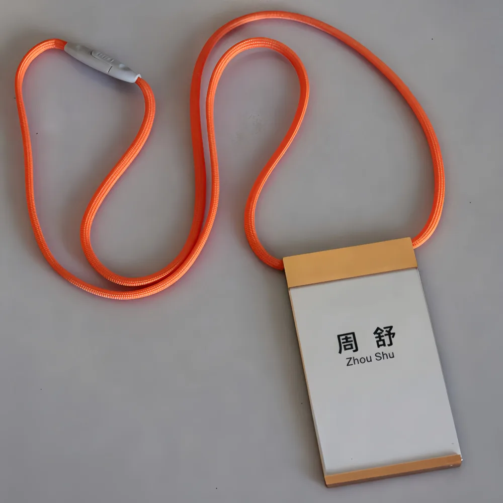 2Pcs Metal ID Card Holder Minimalist and Stylish Borderless Aluminum Alloy Work Badge Exclusively for Employee Name Tags