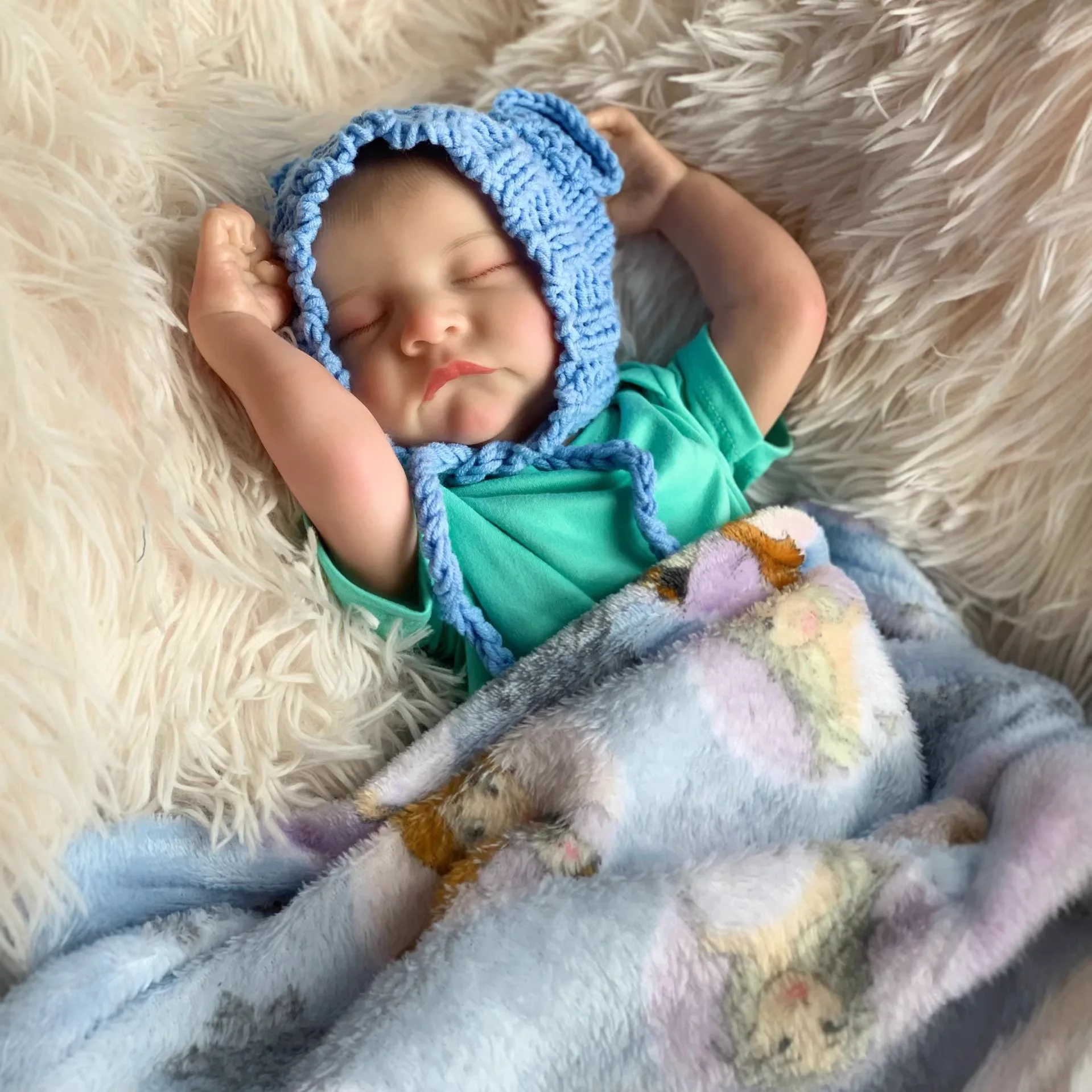 Poupée reborn de 46 cm (18 pouces) avec corps en caoutchouc, peau 3D réaliste, simulation haute fidélité des couleurs, veines et traces de sang visibles