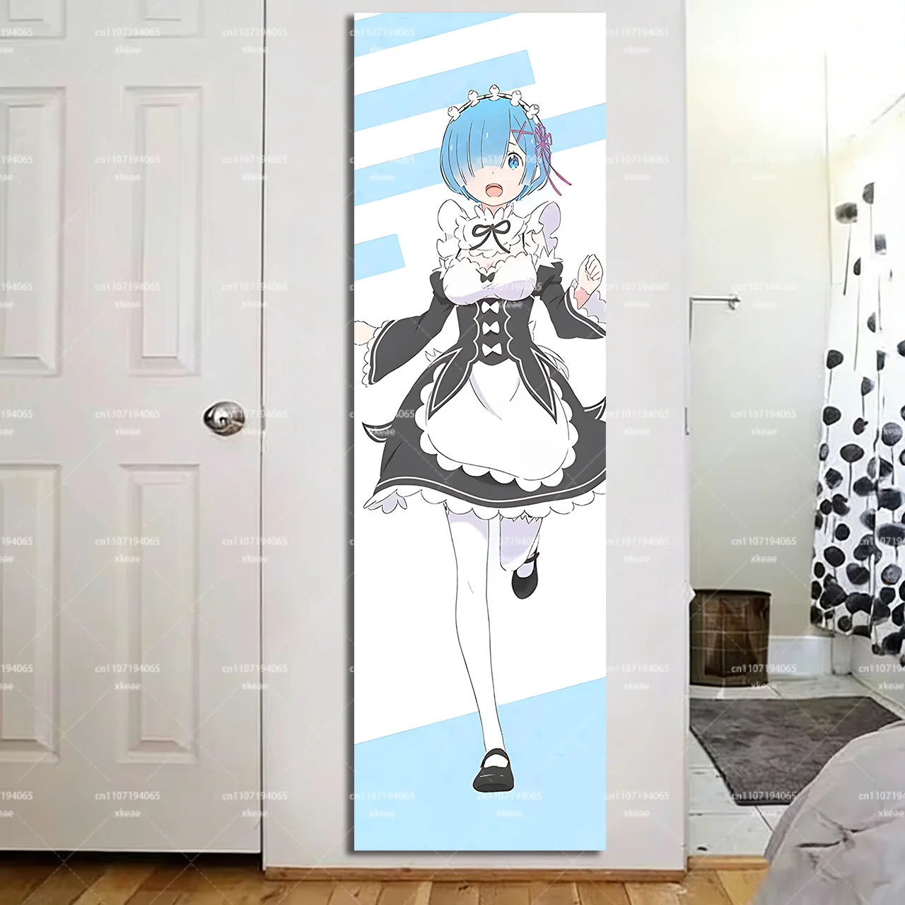 Re:Zero Beatrice Anime Vertical Tapestry, Pink Lolita Aesthetic Large Wall Tapestry, Room Decoration Items for Bedroom Dorm