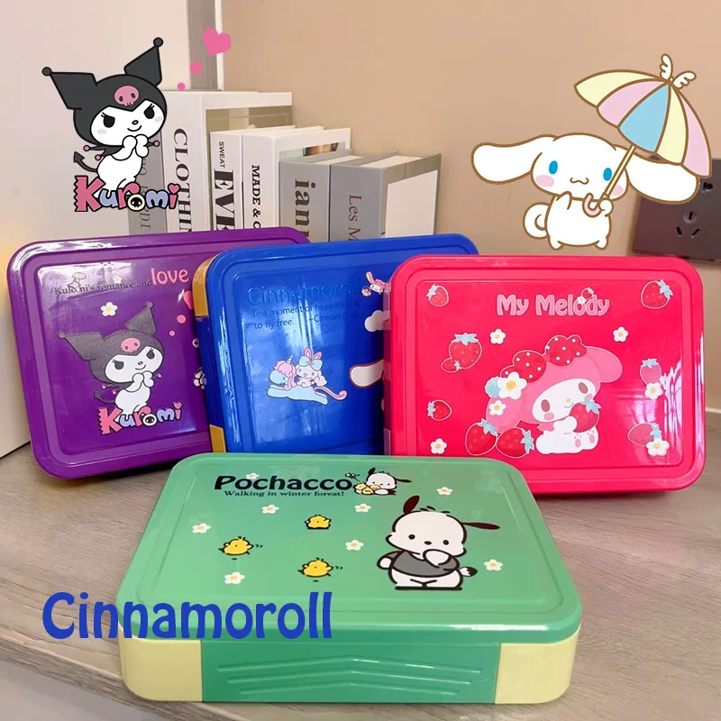 

Kuromi Girl Popular Cartoon Lunch Box Sanrio Student Anime Kawaii Portable Multi-Grid Lunch Box Food Material Pp Tableware