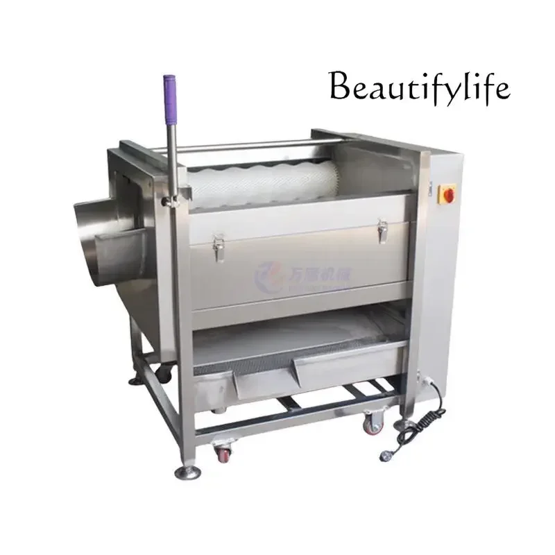 Máquina De Limpeza De Peeling De Cabelo Macio Industrial, Equipamento De Processamento De Frutas E Vegetais De Cozinha, Limpeza Automática