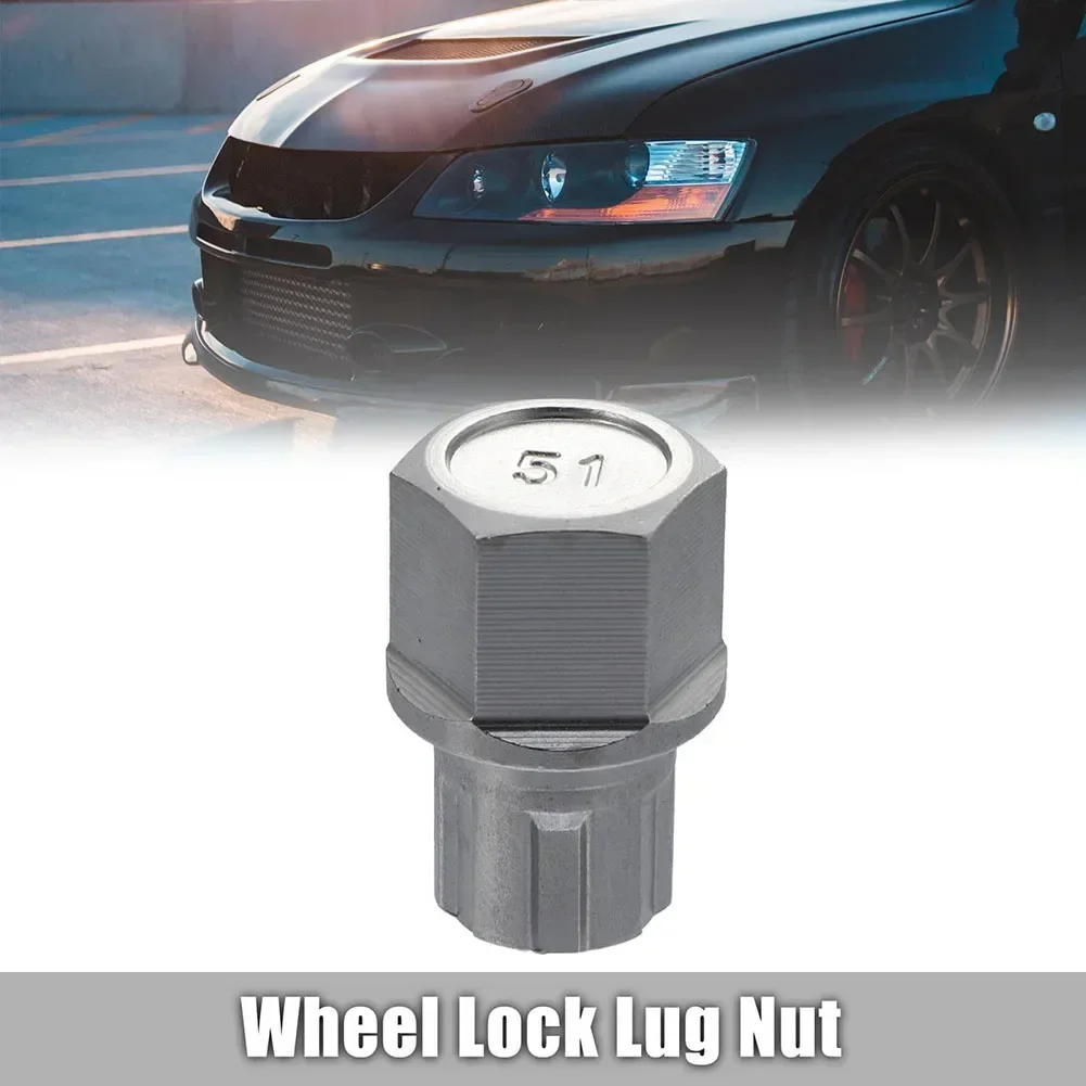 Wheel Lock Lug Nut For Passat For Golf  For Rabbit 6 Teeth Number 51 Hollow Car Anti Theft Wheel Lock Lug Nut Screw Removal Key