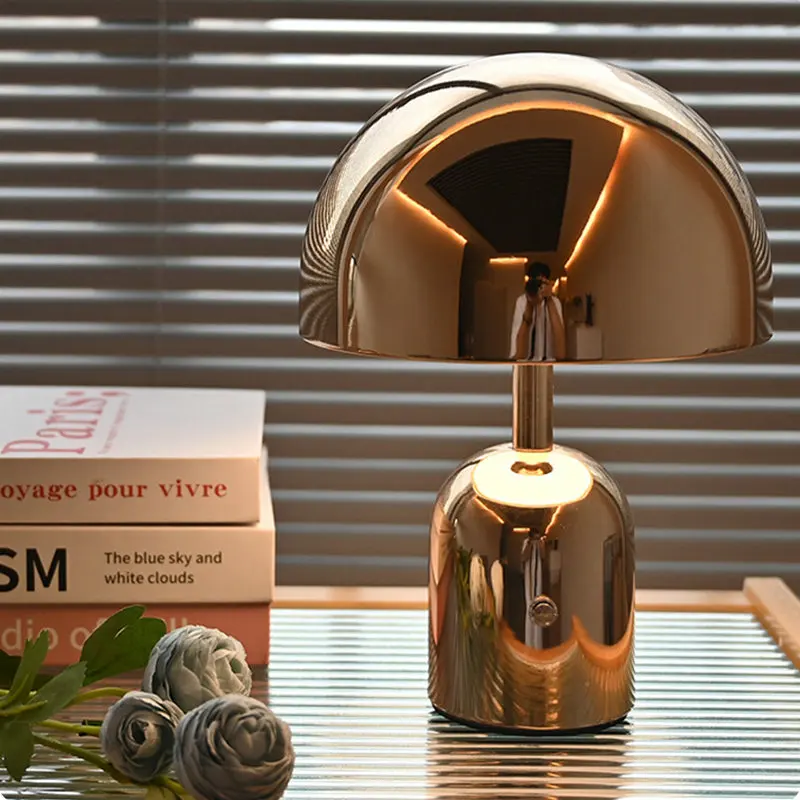 

Portable Table Lamp for Bedroom Cordless Night Lamp Touch Switch LED Rechargeable Metal Decorative Lamp BB124AY