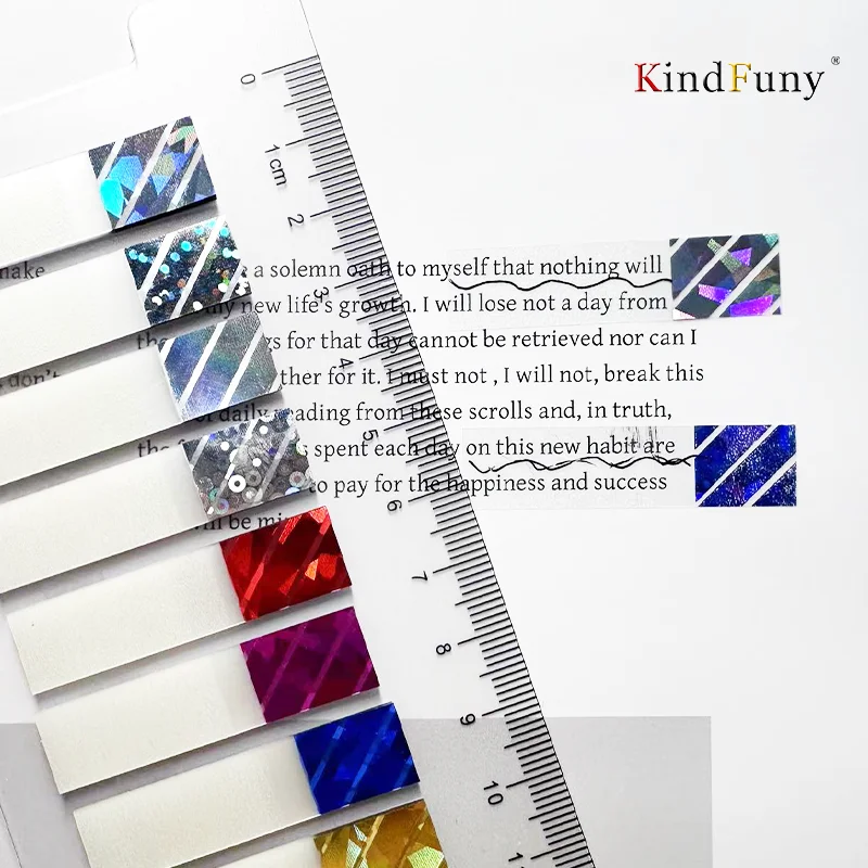 KindFuny 160/200 Sheets Transparent Sticky Notes Self-Adhesive BookMarkers Annotation for Reading Book Clear Tabs Stationery