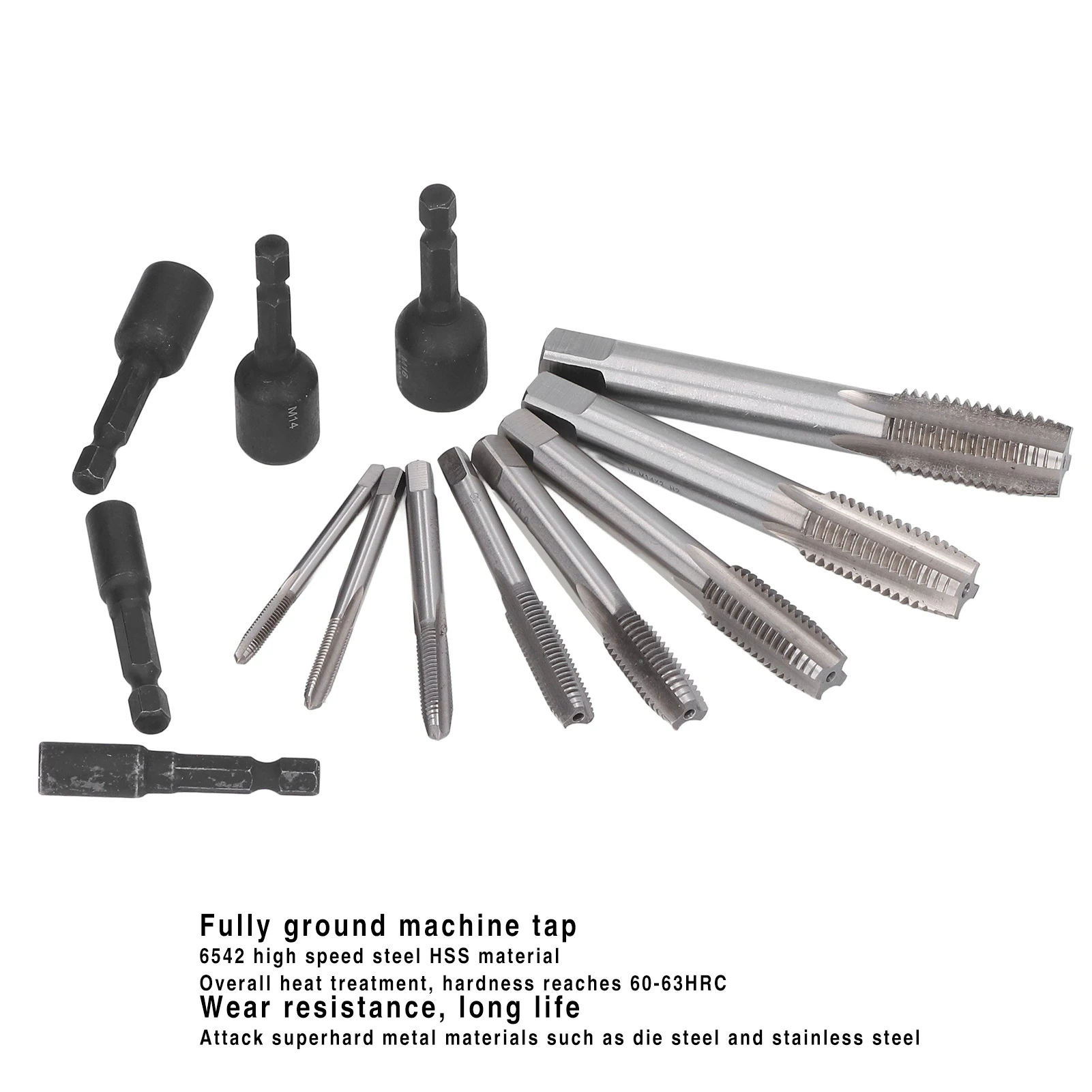 

Набор головок для метчиков Набор головок для метчиков Удлиненный патрон для нарезания резьбы Стальные ручные инструменты с шестигранным хвостовиком 1/4 дюйма Головка для метчика с шестигранным хвостовиком 1/4 дюйма