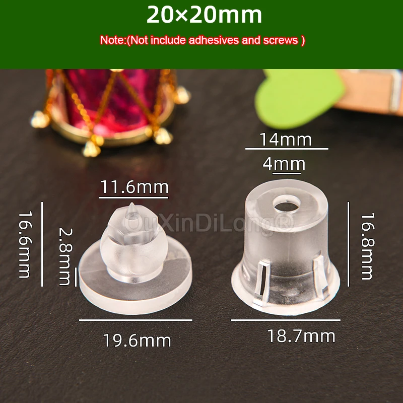 Imagem -05 - Invisible Acrílico Clip Unhas Standups Escondidos Publicidade Parafuso Signage Wall Mount Novo 100 Pcs
