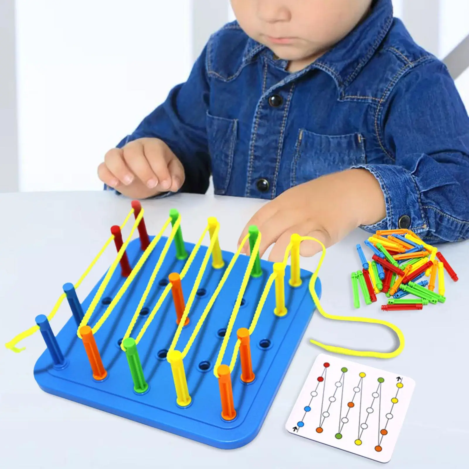 Lacing Threading Toy Fine Motor Skill Educational Toy Montessori Travel Toy for Birthday Gift Boy and Girls Age 3~6 Children