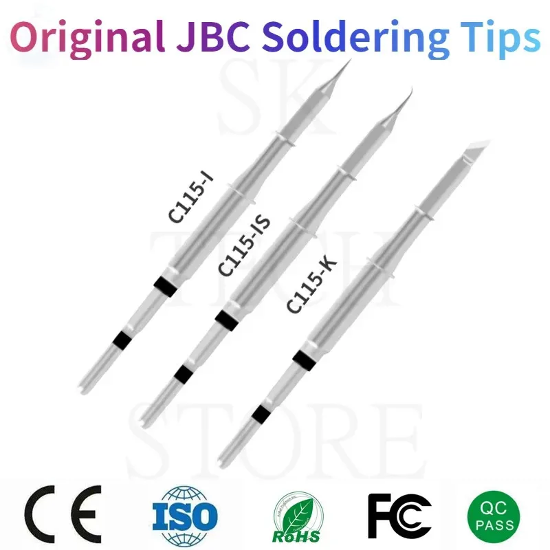 Original JBC Soldering Iron Tips C115-101 C115-118 C115-112 For T115 Soldering Handle JBC Sugon T28 T36 Soldering Station