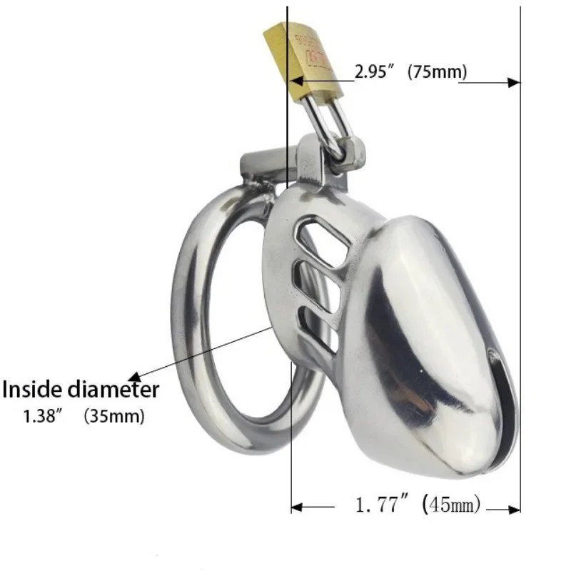 أجهزة القياسات الصغيرة المعدنية y acero غير القابلة للأكسدة الفقرة hombre، jaula para pen، cinturón para pen، candado، anillo #6