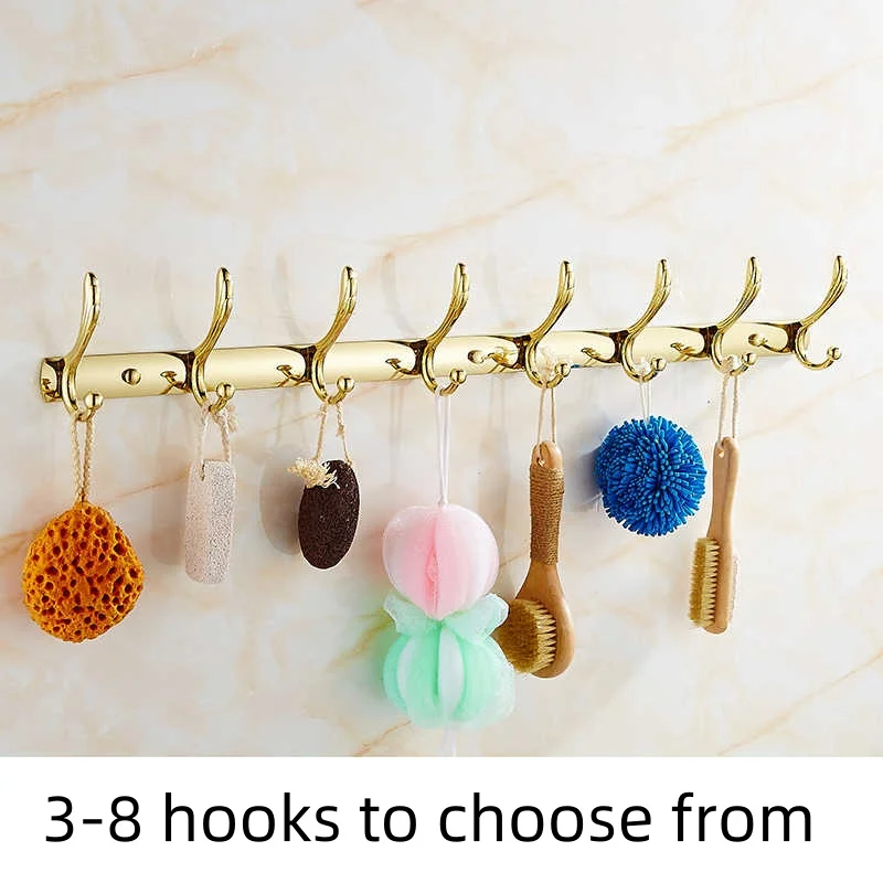 

European Style Zinc Alloy Coat Hook Clothes Hook for Bathroom, Hat and Clothes Hook Multi-Purpose Hooks Multiple Hooks